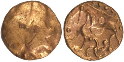 kosuke_dev 古代ギリシャ ケルト Corieltauvi ドミノタイプ BC45-10年 AV ステーター 金貨 美品+