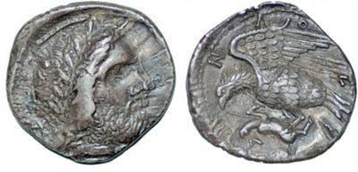 kosuke_dev 古代ギリシャ ブルティウム ゼウス BC320-300年 ステーター 銀貨 極美品