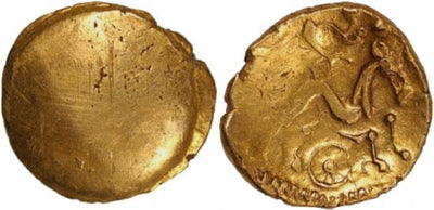 kosuke_dev 古代ギリシャ ケルト イギリス Attrebates 英国REMICタイプ 紀元前1世紀 ステーター 銀貨 美品+