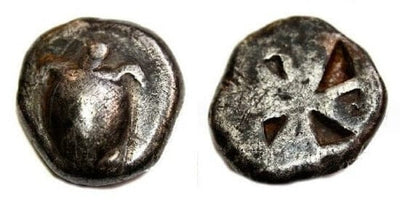 kosuke_dev 古代ギリシャ アッティカ アテネ エギナ島 BC510-490年 AR ステーター 銀貨 美品