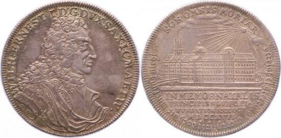 kosuke_dev ザクセン=ワイマール ヴィルヘルム・エルンスト 1717年 ターレル 銀貨 美品+