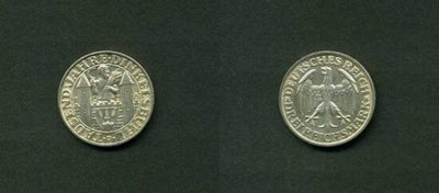 kosuke_dev ワイマール共和国 ディンケルスビュール創立1000周年記念 1928年D 3マルク 銀貨 未使用