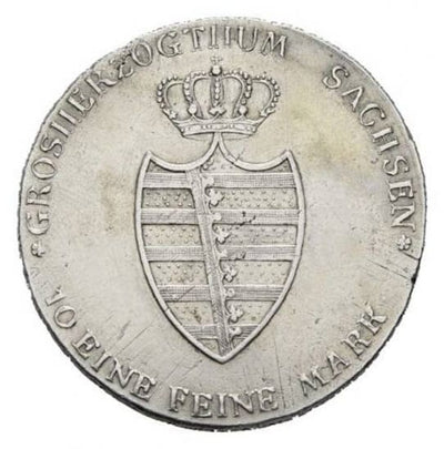 kosuke_dev ザクセン＝ヴァイマル＝アイゼナハ大公国 カール・アウグスト 1775-1828年 ターラー 銀貨 美品
