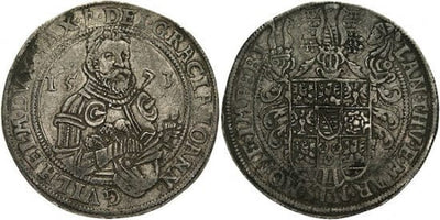 kosuke_dev ワイマール共和国 ザクセン ヨハン・ヴィルヘルム 1573年 ターレル 銀貨 美品