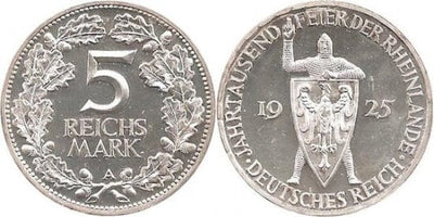 kosuke_dev ワイマール共和国 1925年 5マルク 銀貨 プルーフ