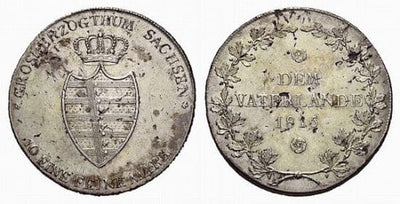 kosuke_dev ザクセン＝ヴァイマル＝アイゼナハ大公国 1815年 ターレル 銀貨 極美品