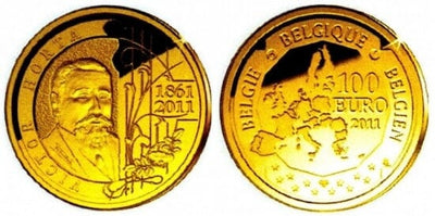 kosuke_dev ベルギー ヴィクトール・オルタ アールヌーボーアール・ヌーヴォー 2011年 100ユーロ 金貨 プルーフ