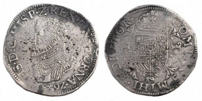 kosuke_dev ベルギー トゥルネー フィリップ2世 1592年 エキュ 銀貨 美品