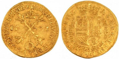 kosuke_dev ベルギー ブラバント公国 アルバート イザベル 1601年 2 Albertin 金貨 未使用-