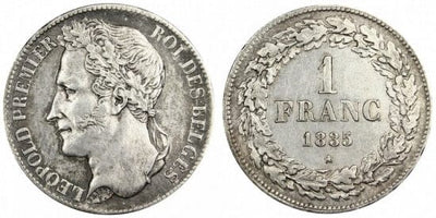 kosuke_dev ベルギー レオポルド1世 1835年 フラン 銀貨 美品+