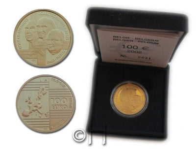 kosuke_dev ベルギー アナデウアー シューマン スパーク 2002年 100ユーロ 金貨 プルーフ