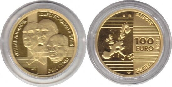 kosuke_dev ベルギー アナデウアー シューマン スパーク 2002年 100ユーロ 金貨 未使用
