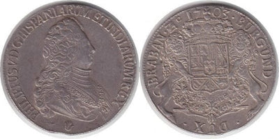 kosuke_dev ベルギー ブラバント公国 スペイン フィリップ5世 1703年 ダカット 銀貨 極美品