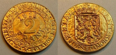 kosuke_dev ベルギー ゲント 国家貨幣 1918年 2フラン 金貨 未使用