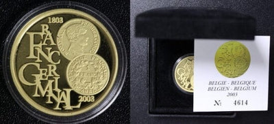 kosuke_dev ベルギー アルベール国王 2003年 100ユーロ 金貨 プルーフ