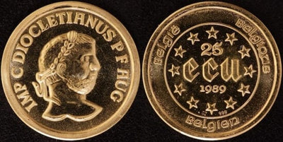 kosuke_dev ベルギー ボードワン1世 1989年 25エキュ 金貨 未使用