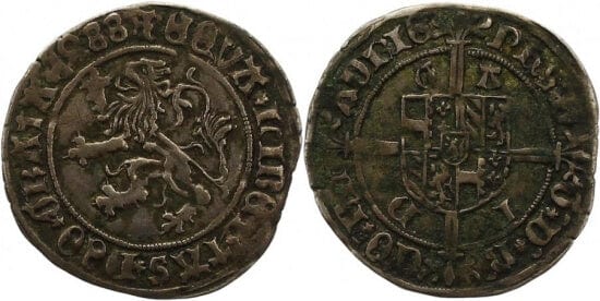kosuke_dev ベルギー フランダース フィリップ 1488年 Patard 銀貨 美品