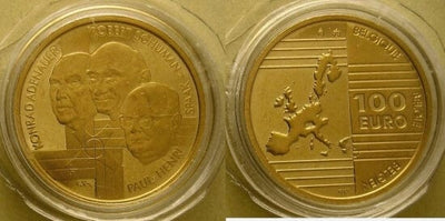 kosuke_dev ベルギー アナデウアー シューマン スパーク 2002年 100ユーロ 金貨 プルーフ