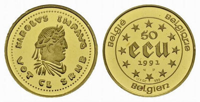 kosuke_dev ベルギー アルベール1世 1991年 50エキュ 金貨 未使用