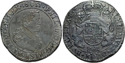 kosuke_dev ベルギー ブラバント公国 南部オランダ フィリップ4世 1651年 ダカット 銀貨 極美品