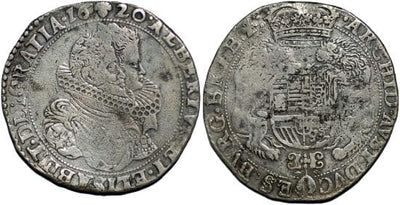 kosuke_dev ベルギー ブラバント公国 南部オランダ アルブレヒト＆イザベラ 1620年 ダカット 銀貨 美品