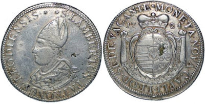 kosuke_dev ベルギー リエージュ セント・ランバート 1724年 エキュ 銀貨 美品+