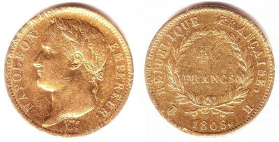 kosuke_dev フランス　ナポレオン　40フラン金貨　1808年　美品