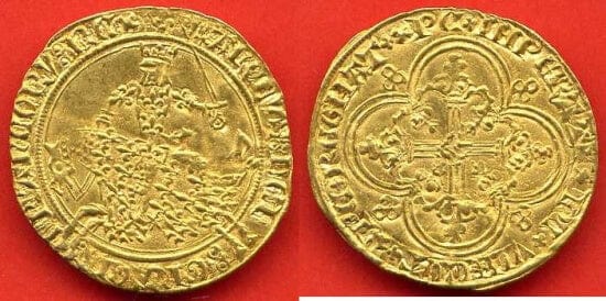 kosuke_dev フランス王　シャルル5世　金貨　1364年　極美品