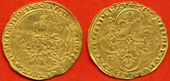 kosuke_dev フランス王　シャルル5世　金貨　1364年　美品