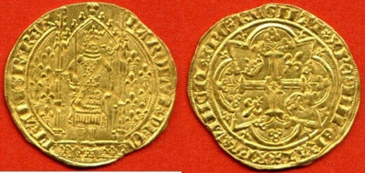 kosuke_dev フランス王　シャルル5世　金貨　1365年　極美品