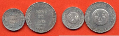kosuke_dev フランス　ナポレオン　5フラン(1806-1835)と2フラン(1814年)のセット　銀貨　極美品