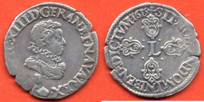 kosuke_dev フランス王　ルイ13世　1615年　銀貨　美品