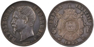 kosuke_dev フランス　フランス第二帝政　5フラン　1853年　銀貨　プルーフ