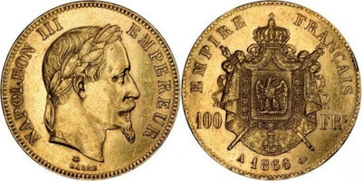 kosuke_dev フランス　フランス第二帝政　100フラン　1866年　金貨　未使用