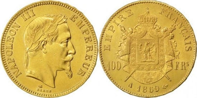 kosuke_dev フランス　フランス第二帝政　100フラン　1869年　金貨　未使用