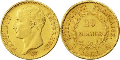 kosuke_dev フランス　フランス第一帝政　20フラン　1807年　金貨　未使用