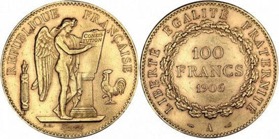 kosuke_dev フランス　フランス第三共和政　100フラン　1906年　金貨　美品