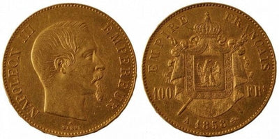 kosuke_dev フランス　フランス第二帝政　100フラン　1858年　金貨　美品