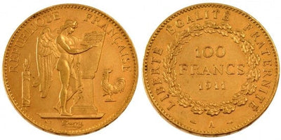 kosuke_dev フランス　フランス第三共和政　100フラン　1911年　金貨　未使用