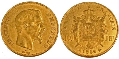 kosuke_dev フランス　フランス第二帝政　100フラン　1859年　金貨　未使用