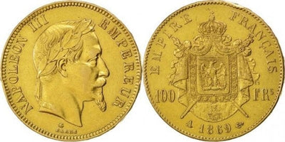 kosuke_dev フランス　フランス第二帝政　100フラン　1869年　金貨　美品