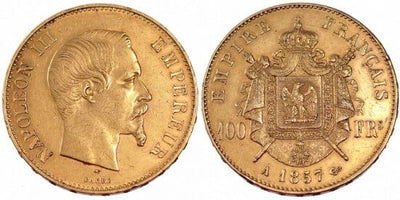 kosuke_dev フランス　フランス第二帝政　100フラン　1857年　金貨　美品