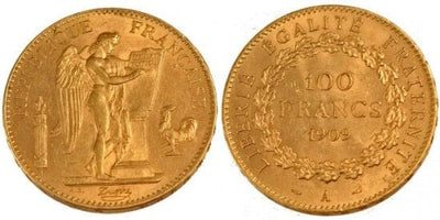 kosuke_dev フランス　フランス第三共和政　100フラン　1909年　金貨　未使用