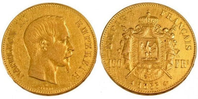 kosuke_dev フランス　フランス第二帝政　100フラン　1855年　金貨　美品