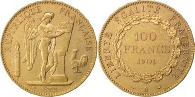 kosuke_dev フランス　フランス第三共和政　100フラン　1901年　金貨　美品