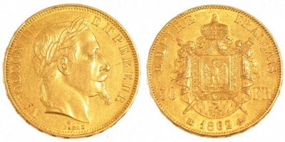 kosuke_dev フランス　フランス第二帝政　50フラン　1862年　金貨　美品