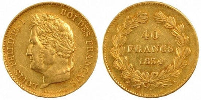 kosuke_dev フランス王　ルイ・フィリップ1世　40フラン　1834年　金貨　未使用
