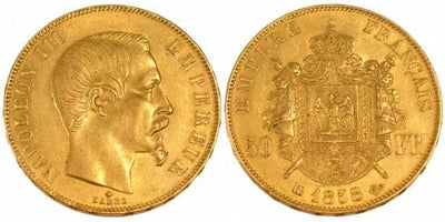 kosuke_dev フランス　フランス第二帝政　50フラン　1858年　金貨　未使用