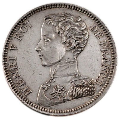 kosuke_dev フランス王　アンリ5世　5フラン　1831年　銀貨　未使用