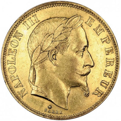 kosuke_dev フランス　フランス第二帝政　50フラン　1865年　金貨　未使用